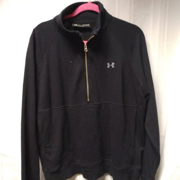 XL/TG UNDER ARMOUR BLACK 1/2 ZIP PULLOVER JACKET - Picture 1 of 10